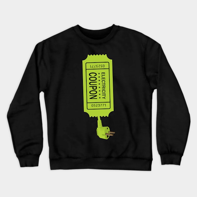 Electricity Coupon with Plug Crewneck Sweatshirt by BC- One- Shop